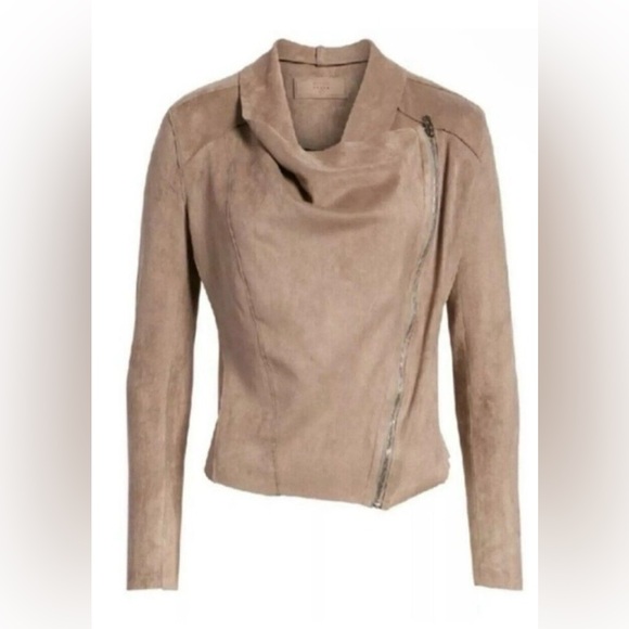 Blank NYC Jackets & Blazers - Blank NYC Women's Taupe Faux Suede Jacket